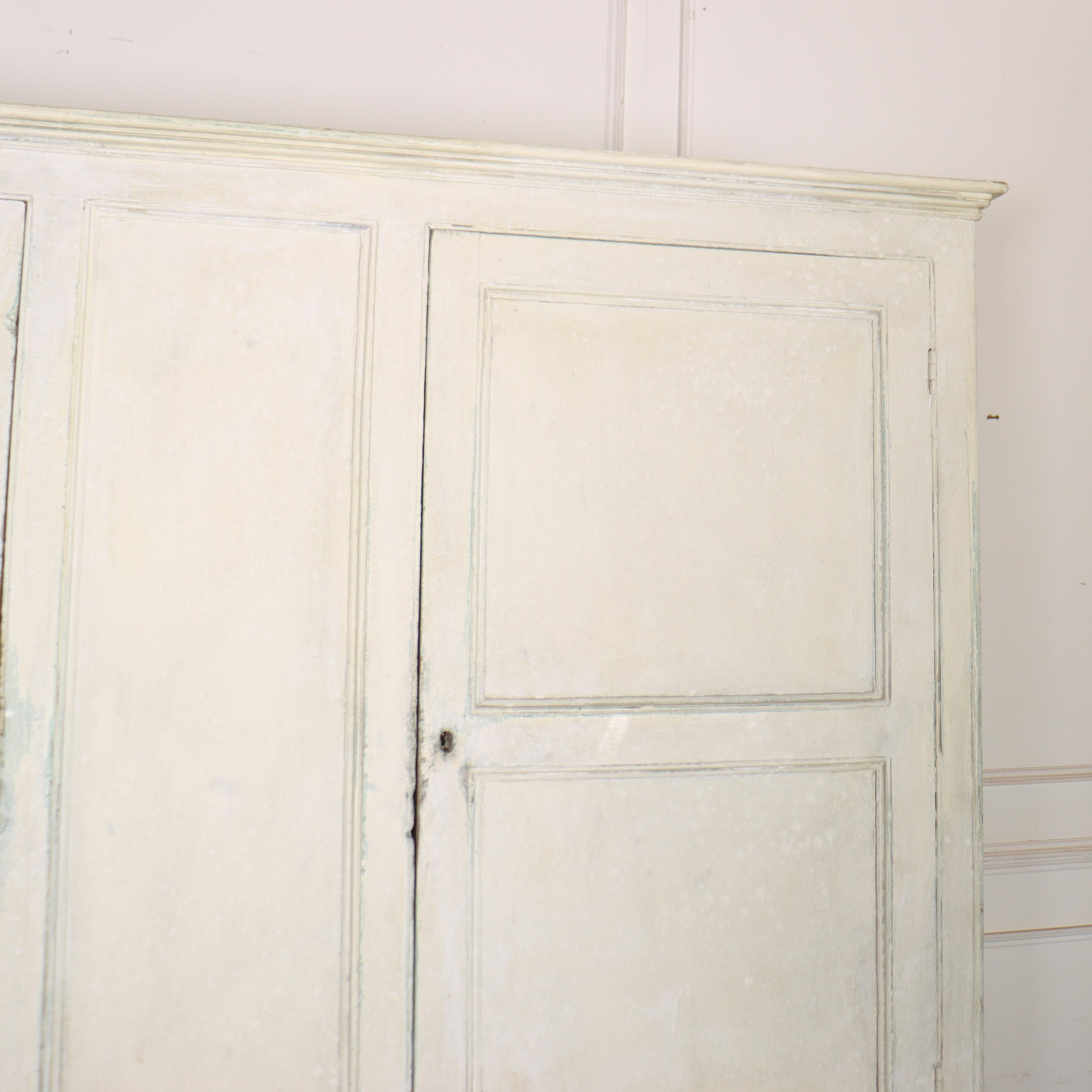 Painted 18th Century Yorkshire Housekeepers Cupboard For Sale