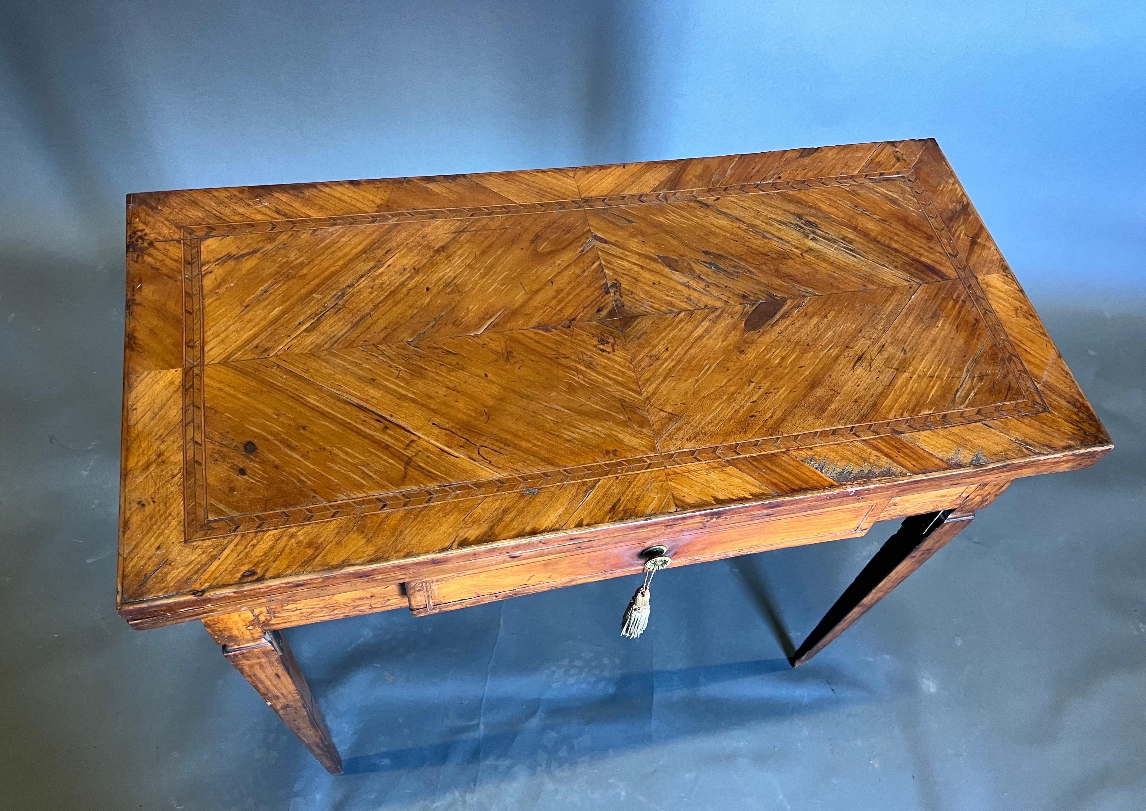 18th Century and Earlier 18th- Early 19th Century Italian Neoclassical Inlaid Console or Games Table