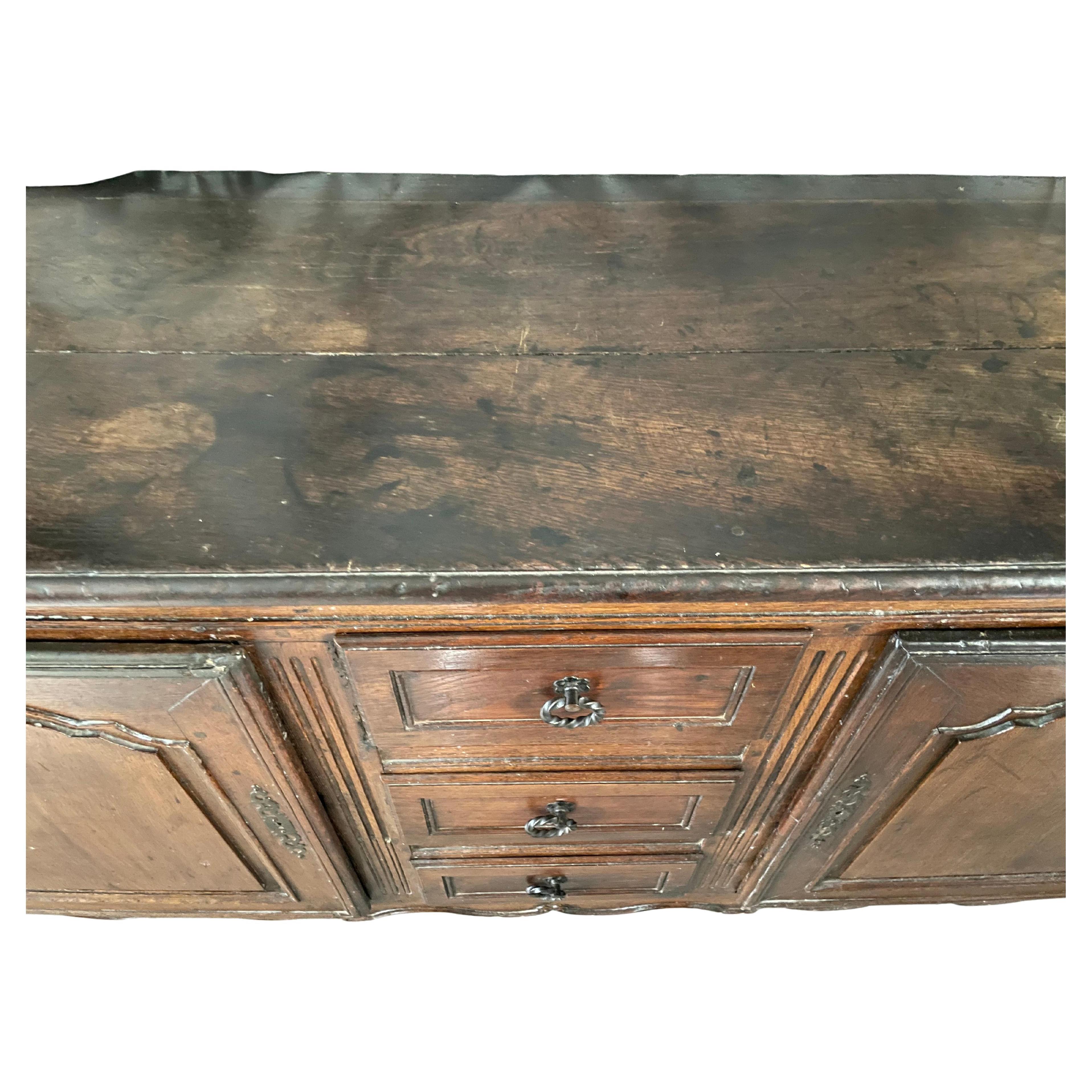 18th Century and Earlier 18th French Oak Buffet Louis XV