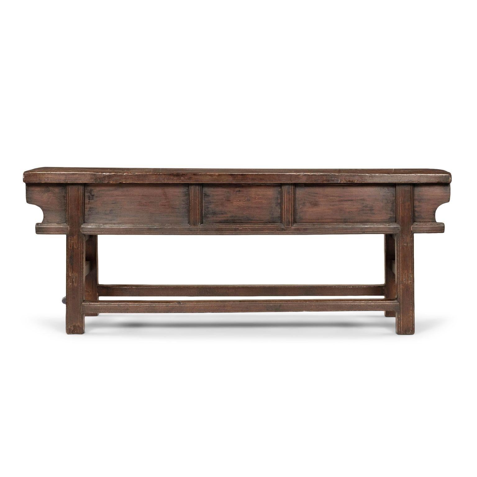 18th French Walnut Console Table in Chinese Style For Sale 5