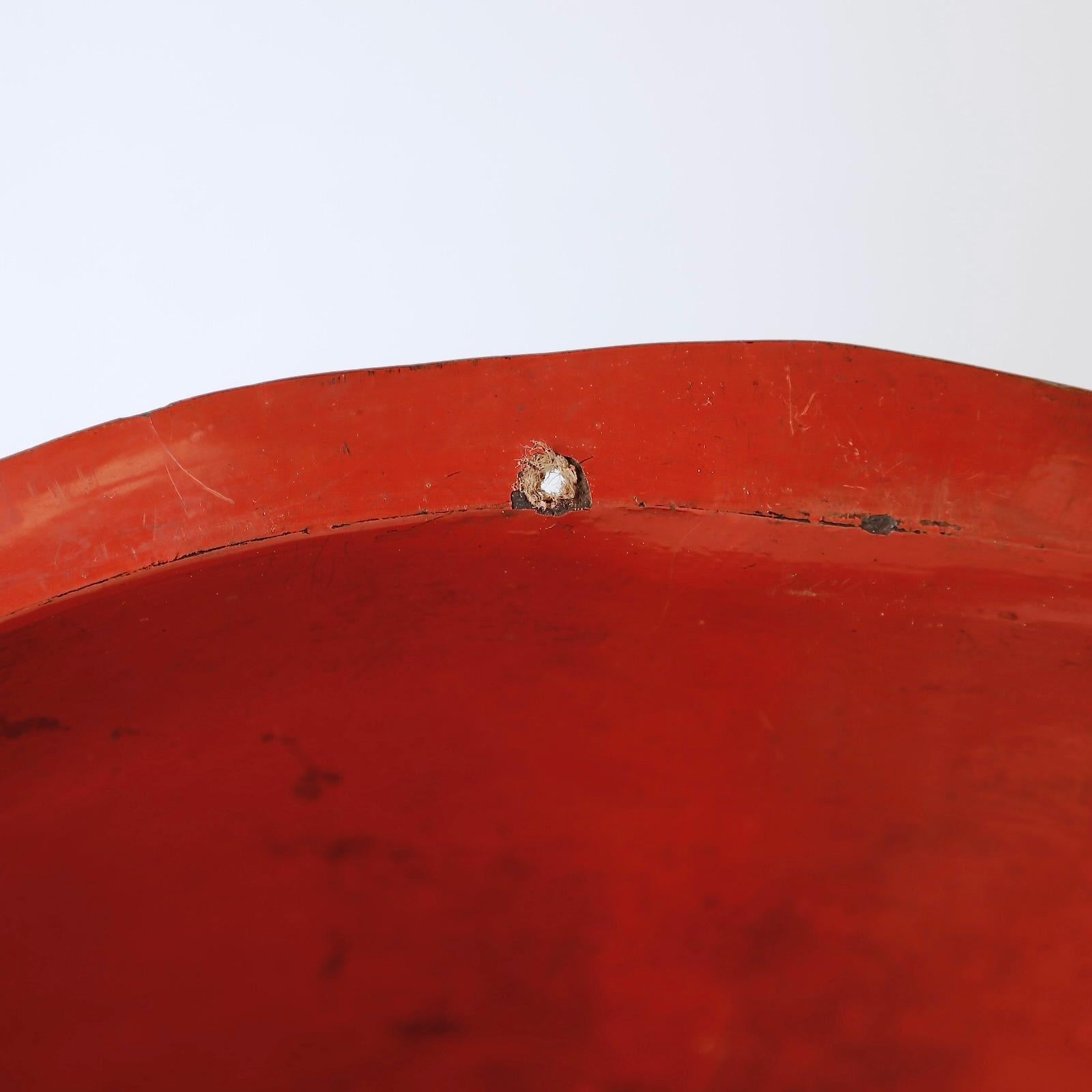 18th Lacquered Samurai Jingasa Hat with Misima Clan Crest For Sale 7