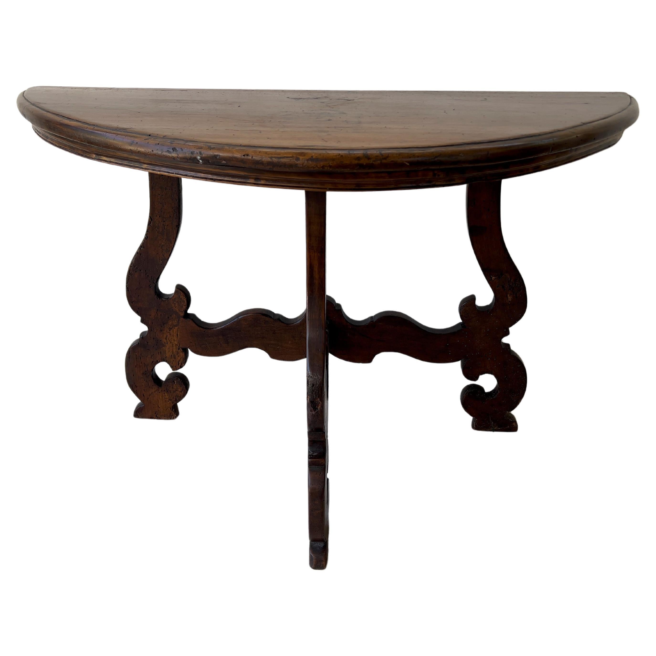 18th late Italian  half Round console For Sale