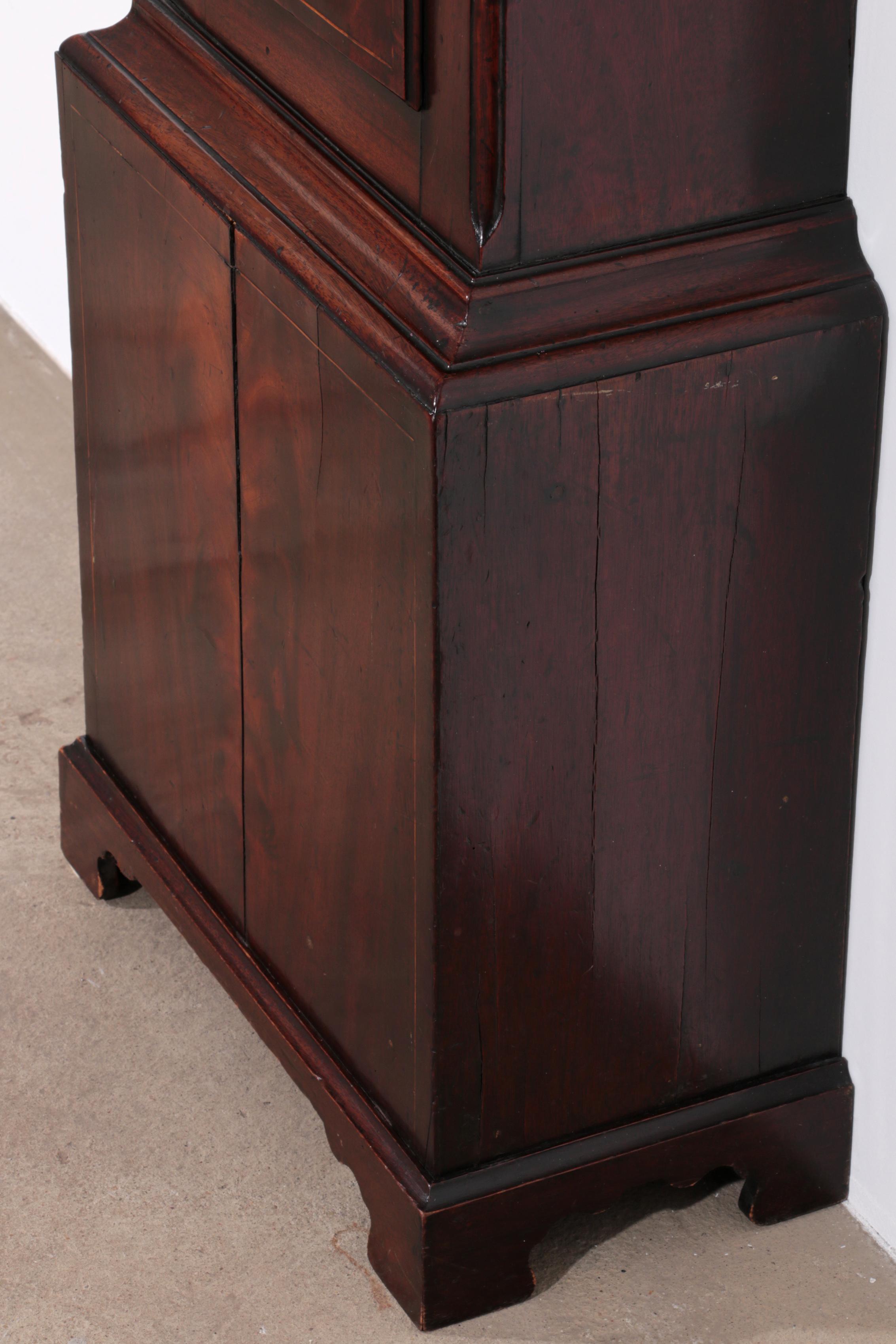 18th Mahogany Longcase Clock Robert Fletcher Chester 1784-1820 For Sale 8
