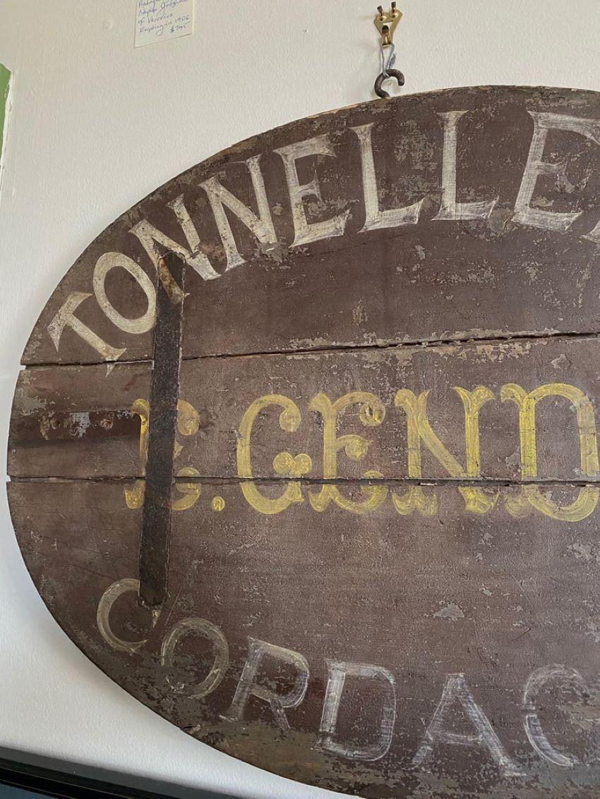 Hand-Crafted 18th or 19th Century French Ship Chandler's Trade Sign For Sale