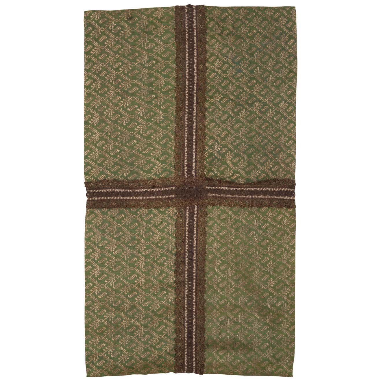 18th or Early 19th Century French Silk Metallic Thread Brocade Table ...