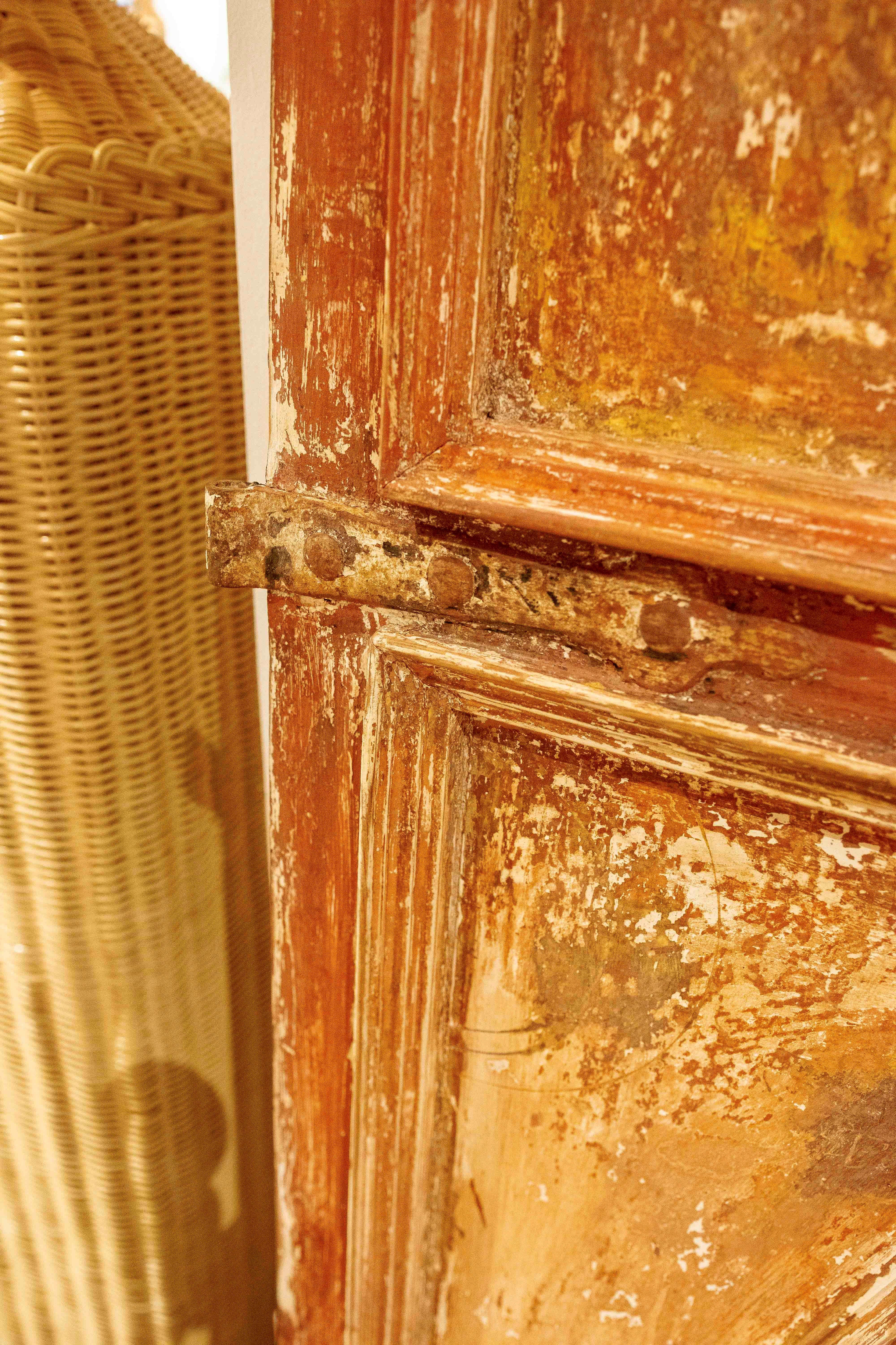 18th Pair of Antique Doors with Diamond Motif and Original Patina For Sale 7