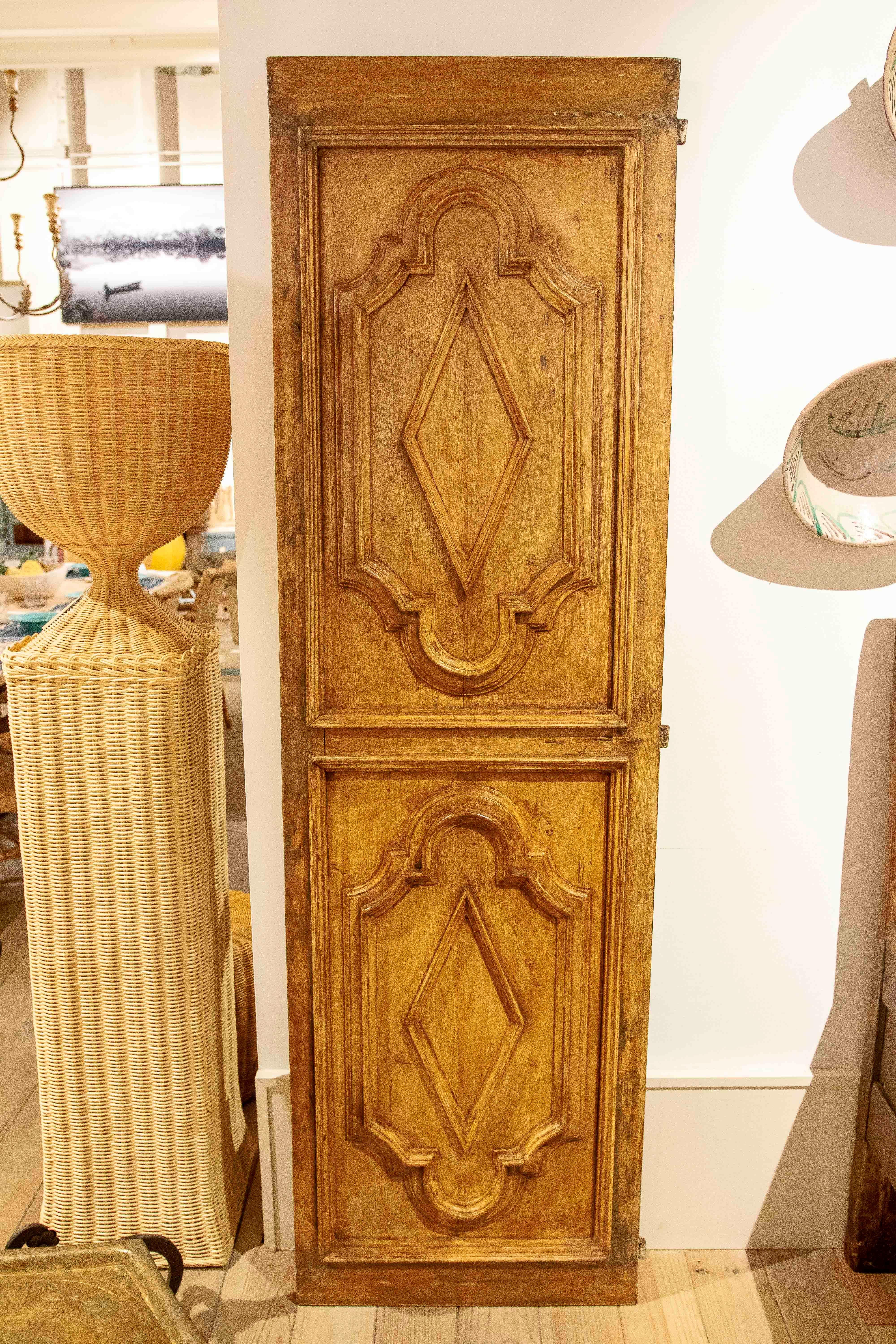 18th Pair of Antique Doors with Diamond Motif and Original Patina For Sale 10