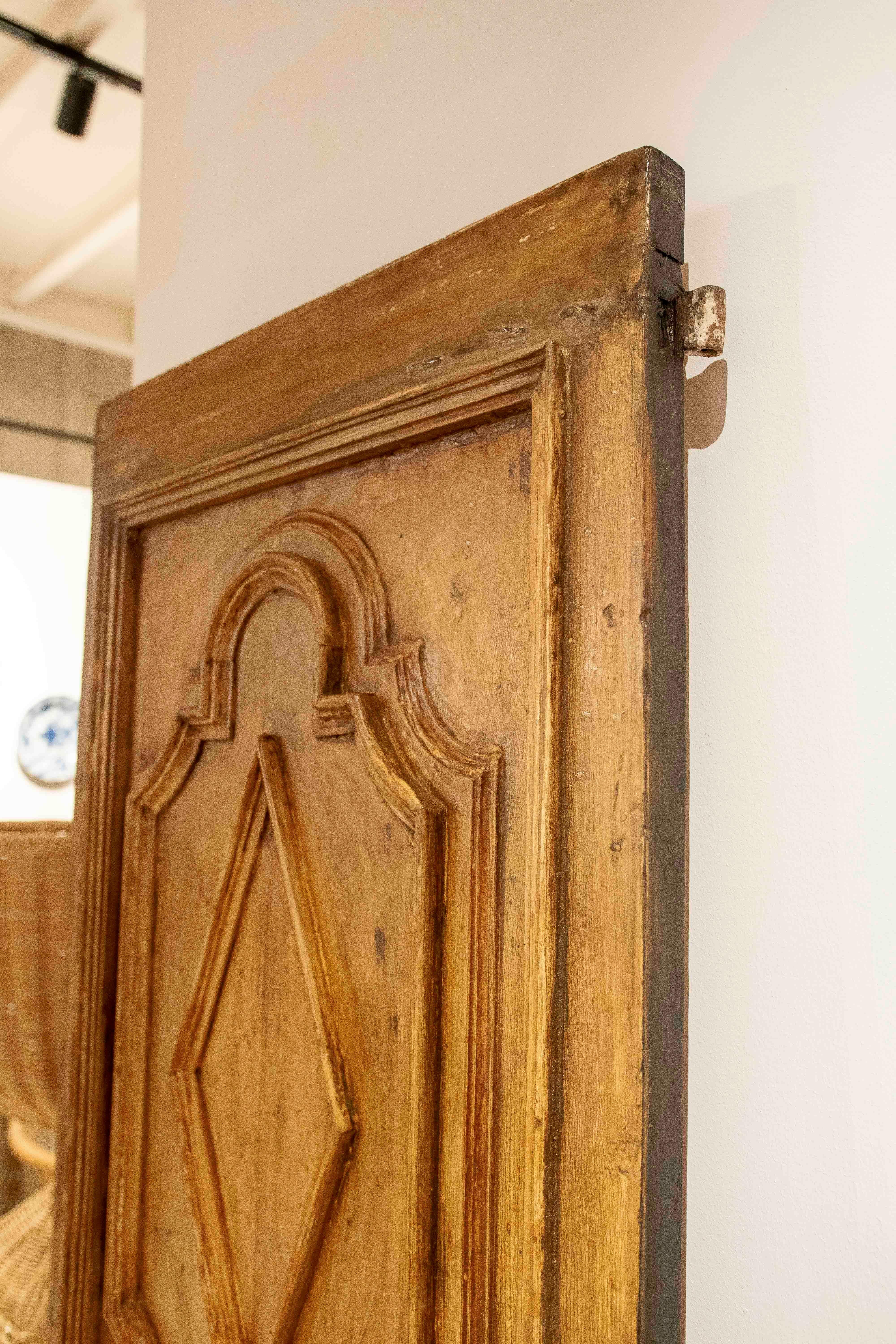18th Pair of Antique Doors with Diamond Motif and Original Patina For Sale 13