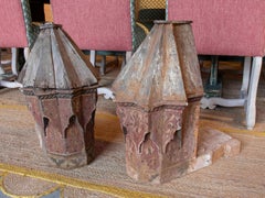 18th Pair of Polychrome Wooden Devotional Niches