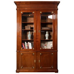 18th Century Period Mahogany Bookcase, Louis XVI, Stamped J.F Leleu