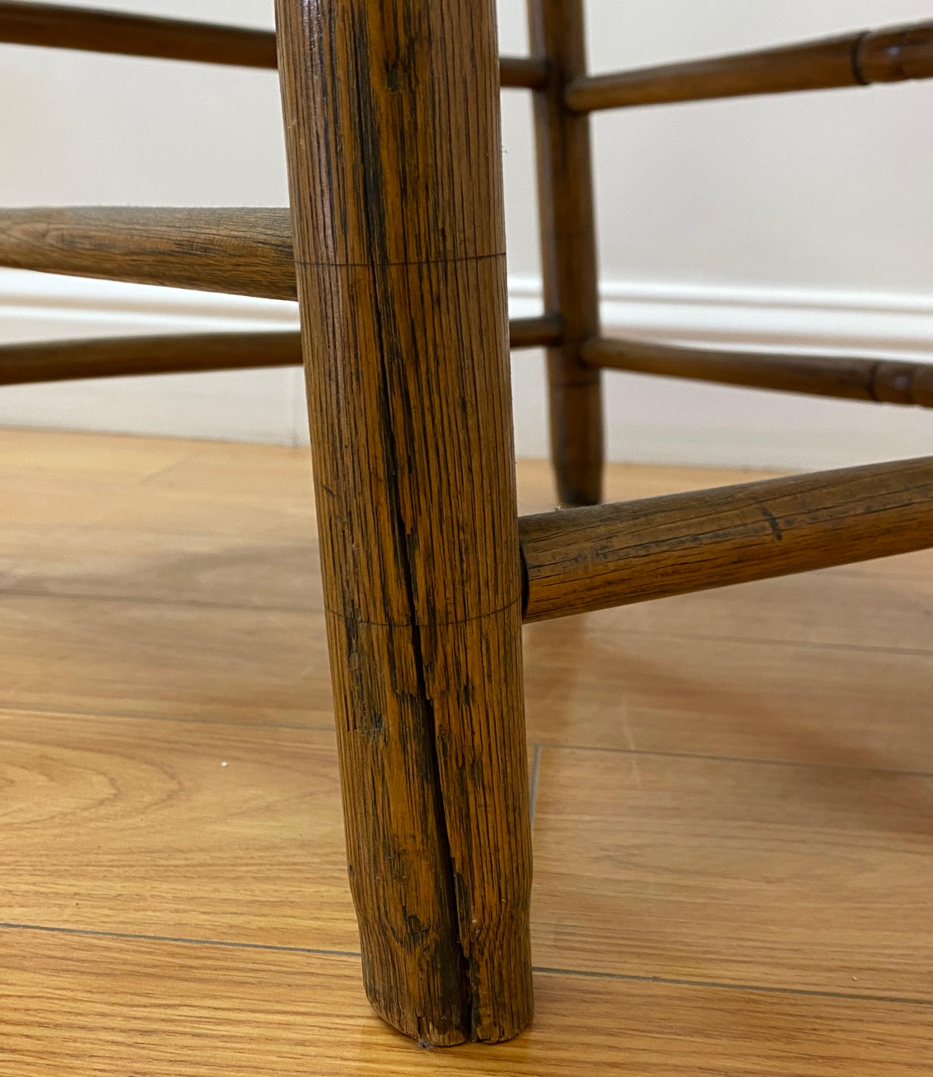 18th to 19th Century Ladder Back Chair with Reed Seat 6