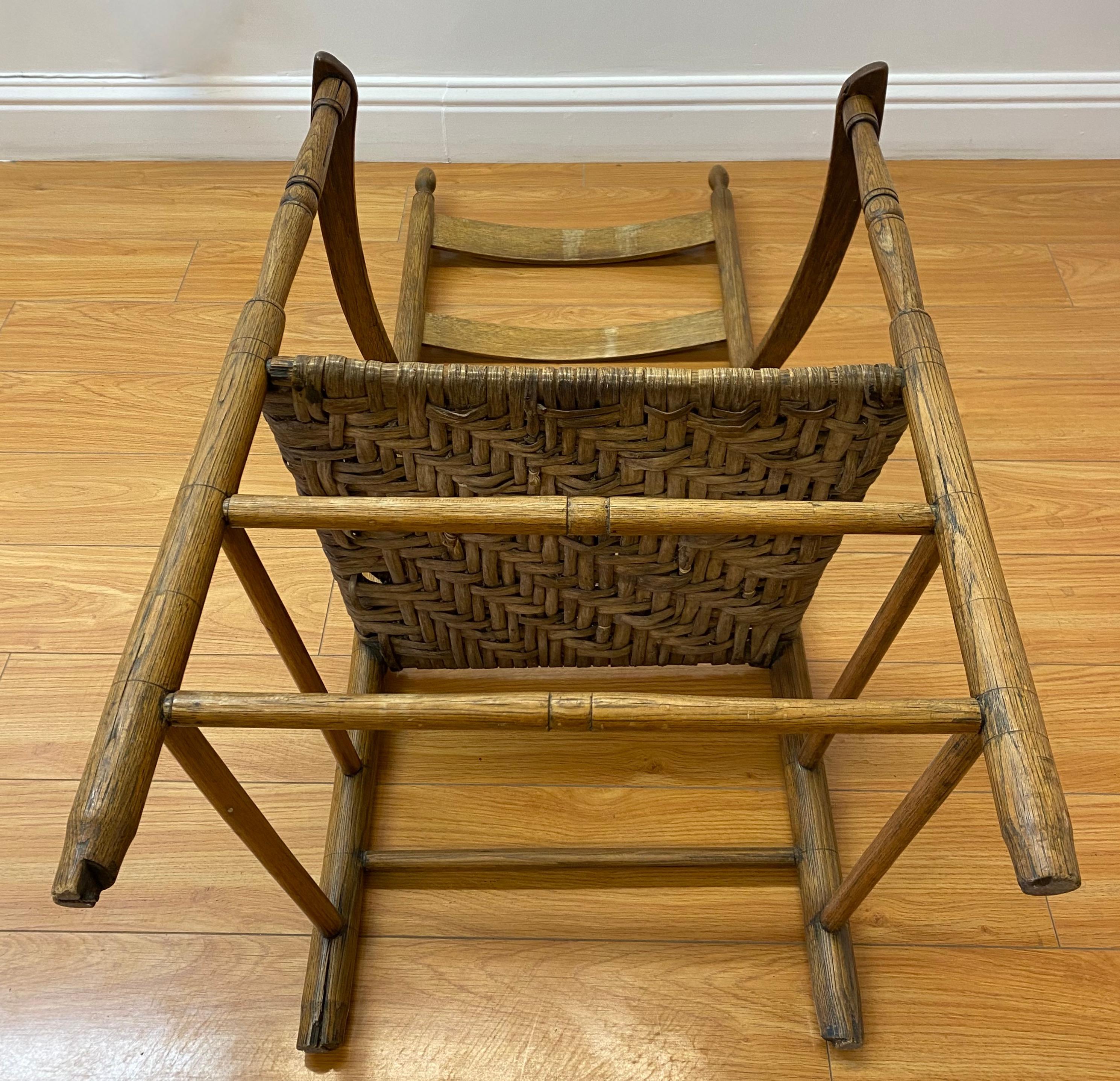 18th to 19th Century Ladder Back Chair with Reed Seat 7