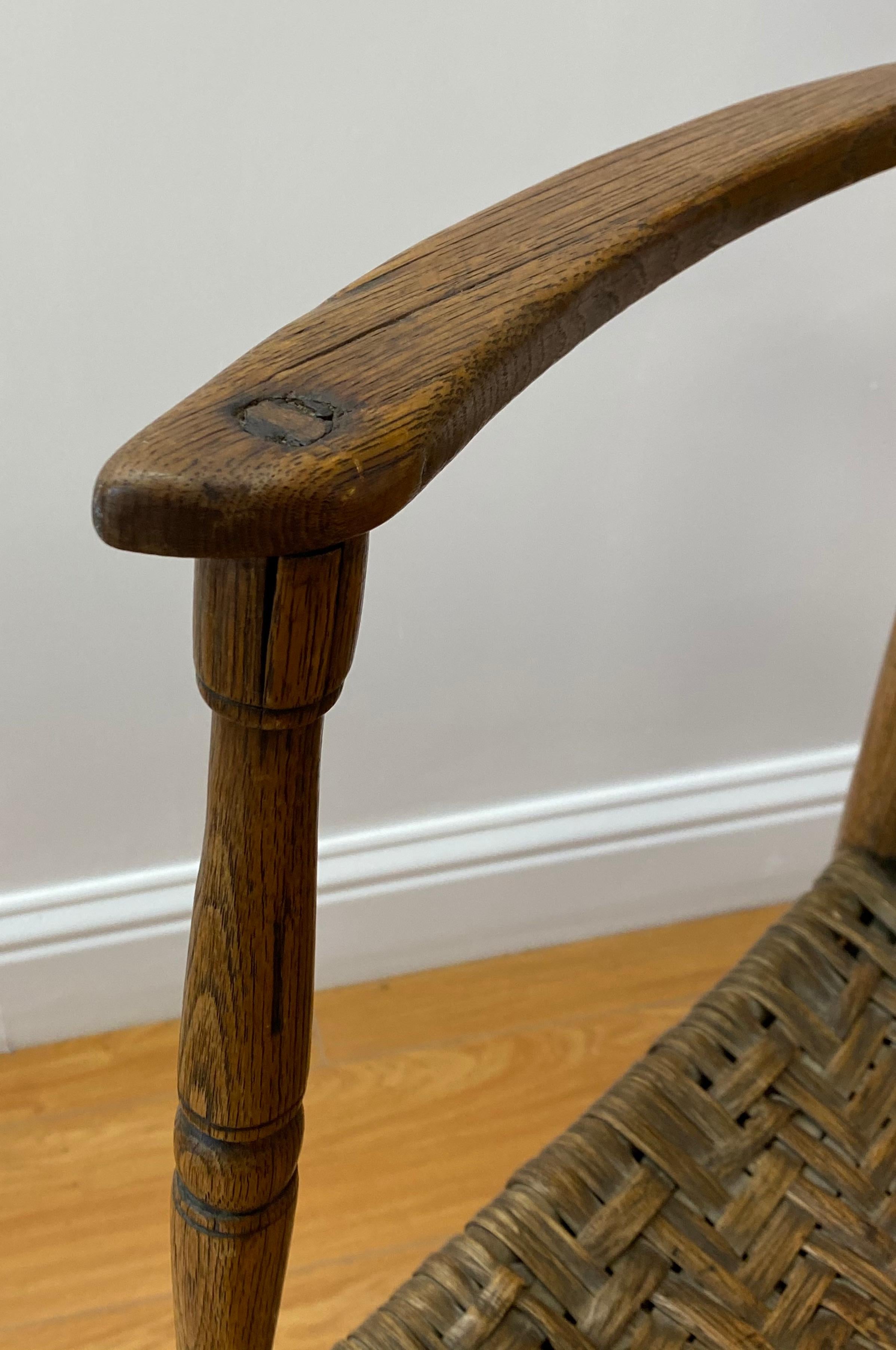 18th to 19th Century Ladder Back Chair with Reed Seat 1