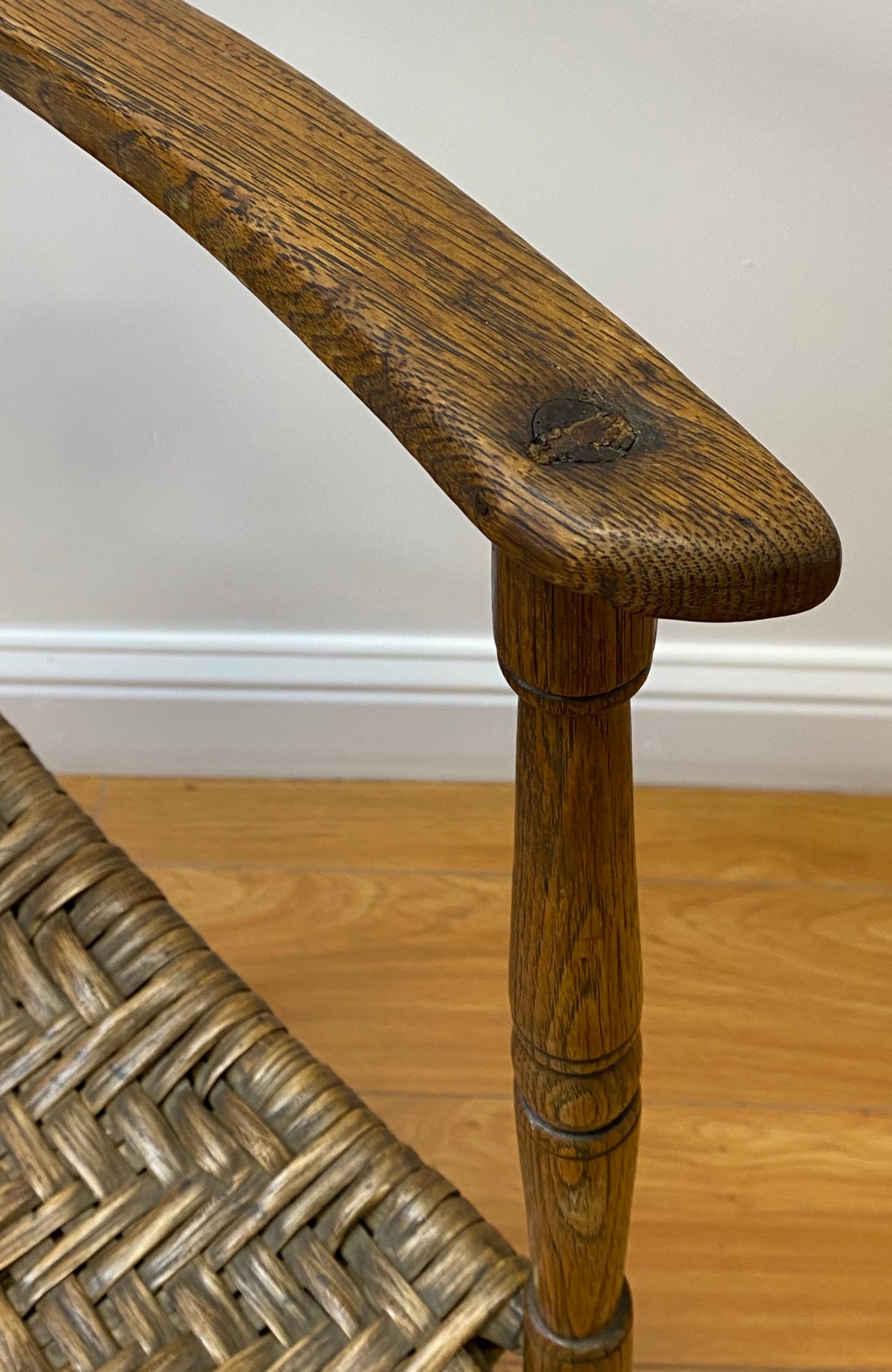 18th to 19th Century Ladder Back Chair with Reed Seat 2