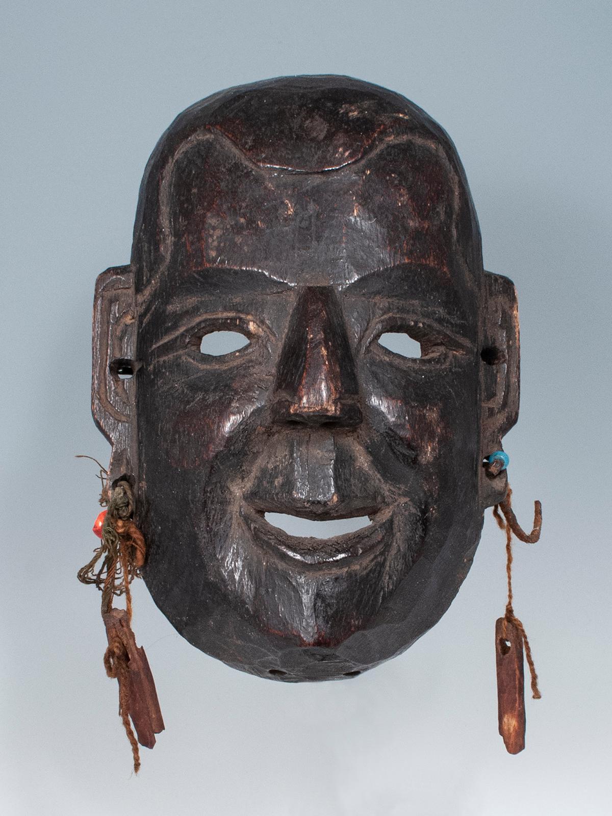 Mask, Monpa-Sherdukpen people, Arunachal Pradesh, India

A mask from the Monpa/Sherdukpen people of Arunachal Pradesh, which is thought to be a monk or one of the sons of Apapek. It is featured on the cover of a large book by Peter van Ham titled