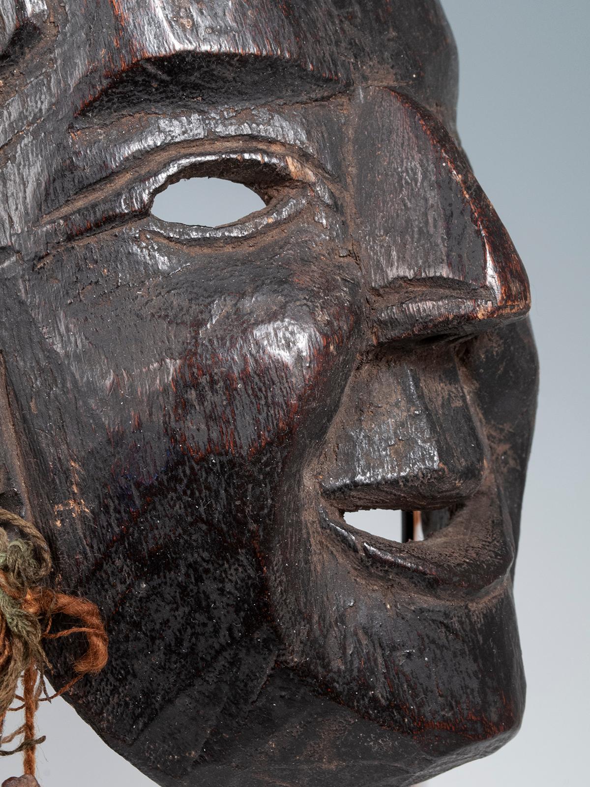 Hand-Carved 18th-19th Century Mask, Arunachal Pradesh, Eastern Himalayas, India