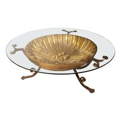 18th Two-tiered Display Table in Wood, Glass and Brass, France.