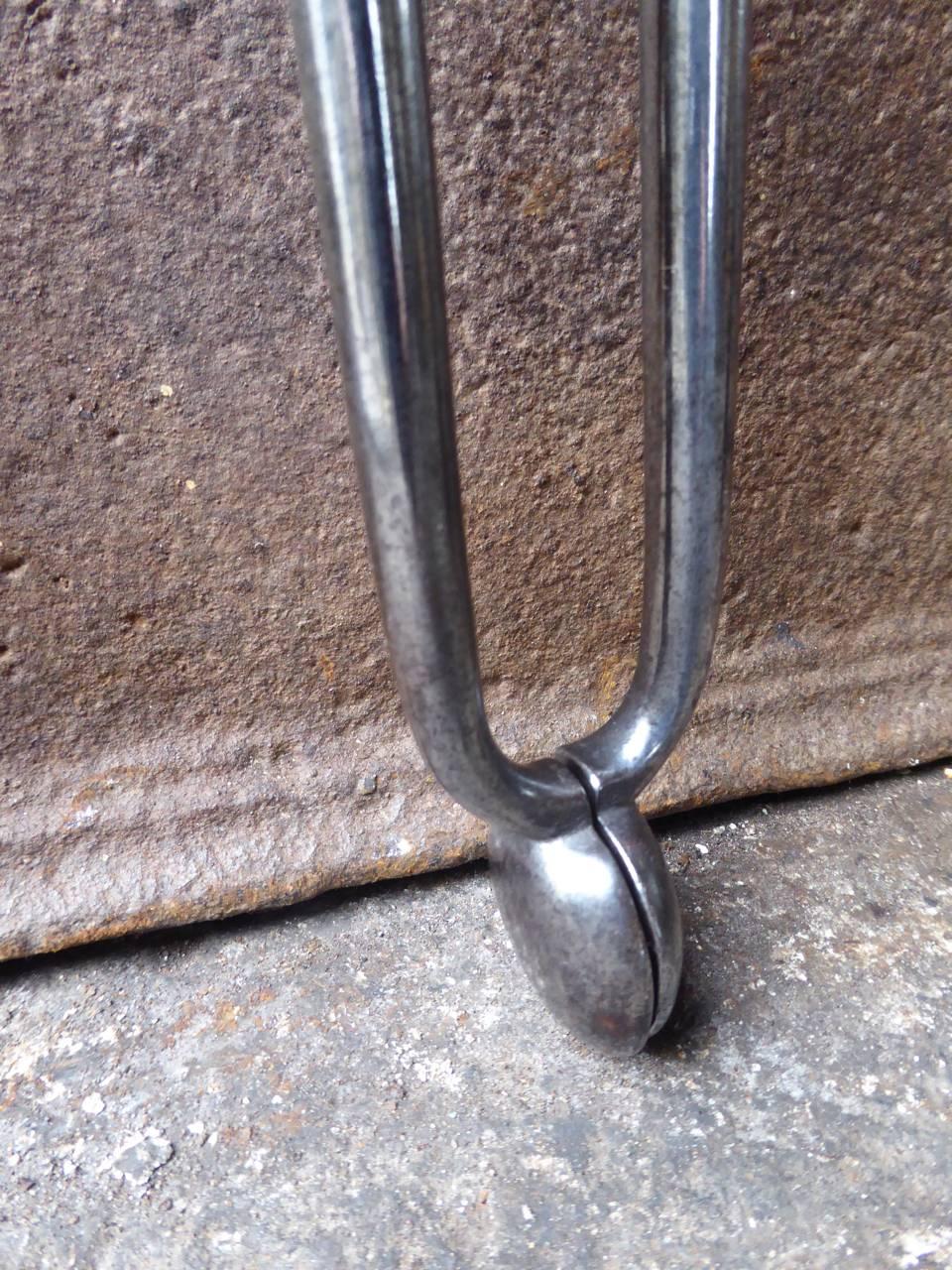 Polished 18th-19th Century English Georgian Fireplace Tools or Fire Tools