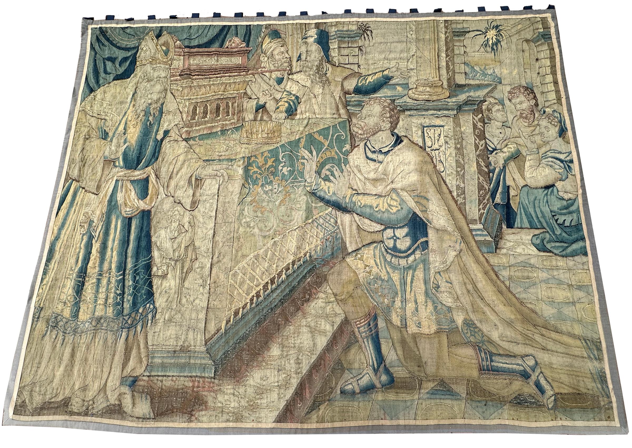 18th.C Antique Flemish Tapestry Historical King Solomon Scene 7'x8' 196cm x 244cm

7x8 ft.

196cm x 244cm


