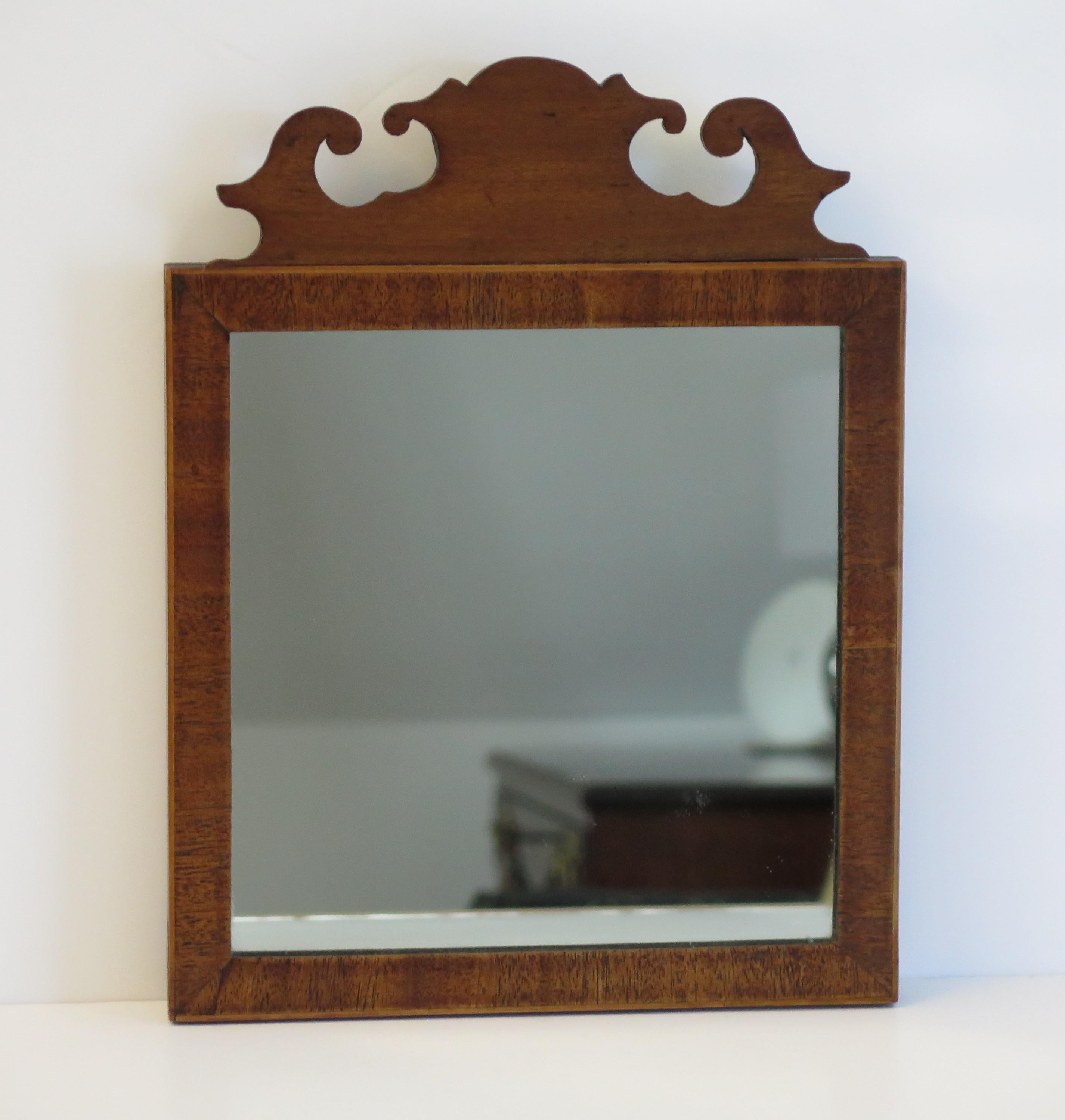 18thC Antique small Wall Mirror very good detail, English Circa 1770 For Sale 2