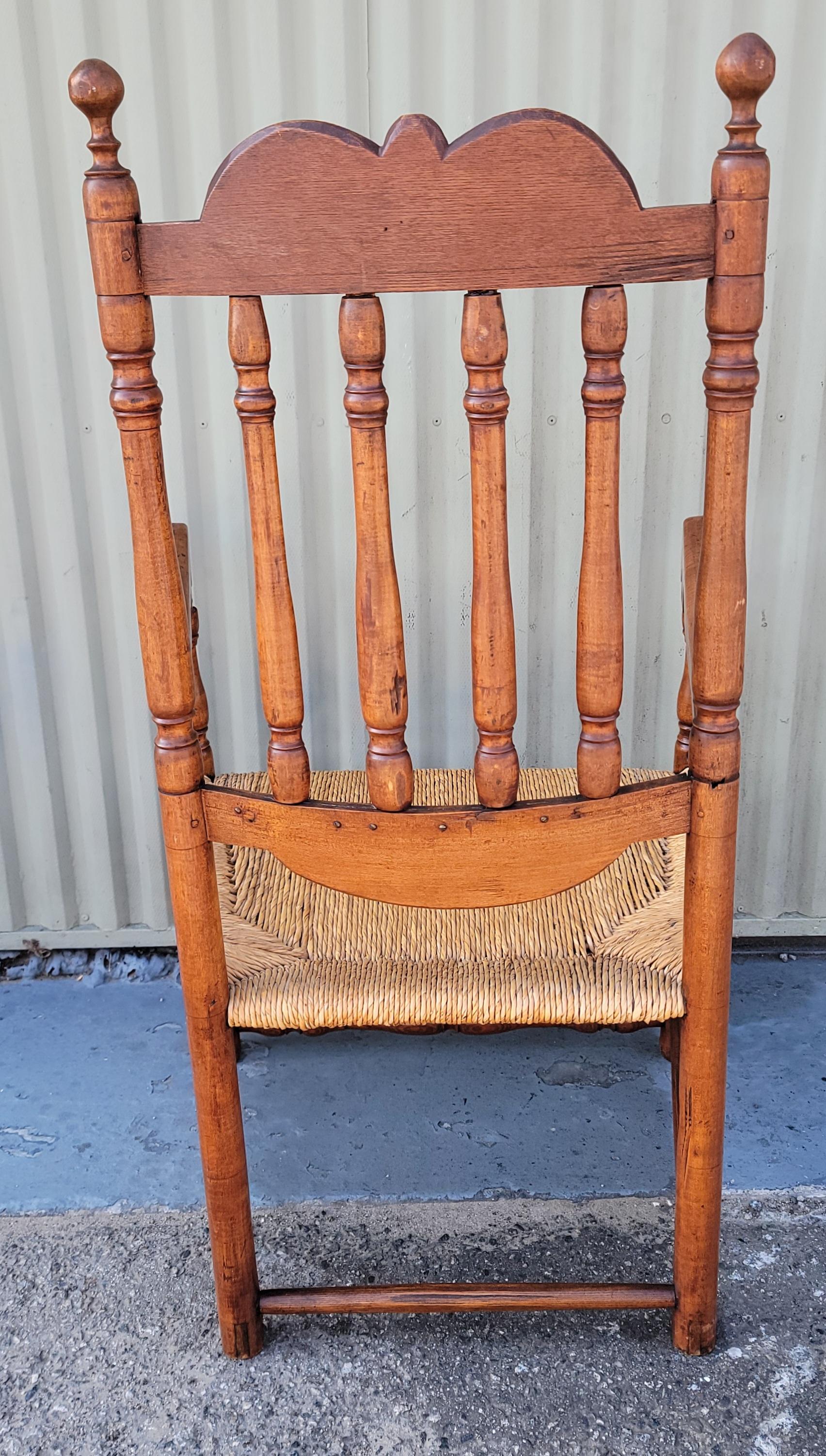 Late 18th Century 18Thc Banister Back Chair From New England For Sale