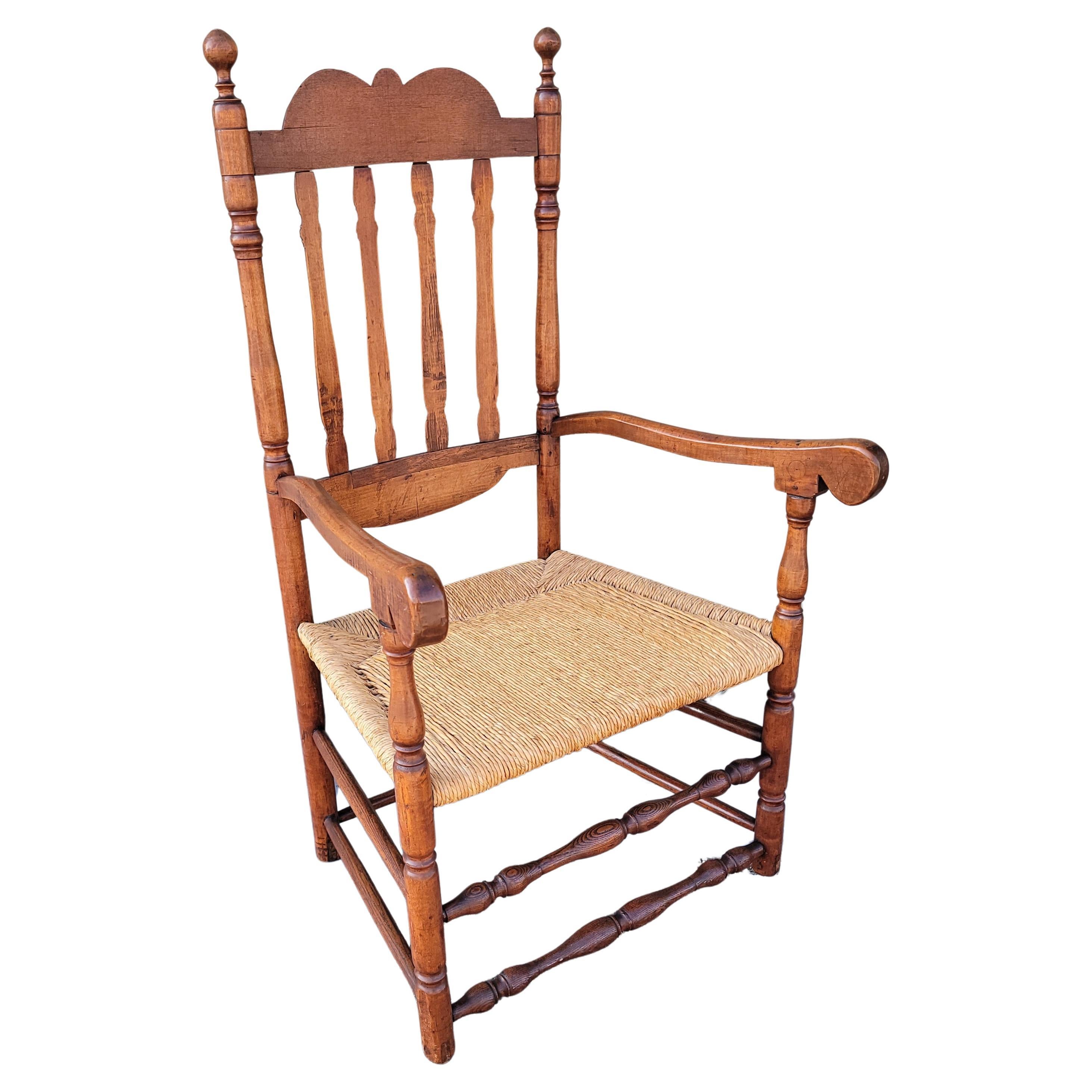 18Thc Banister Back Chair From New England