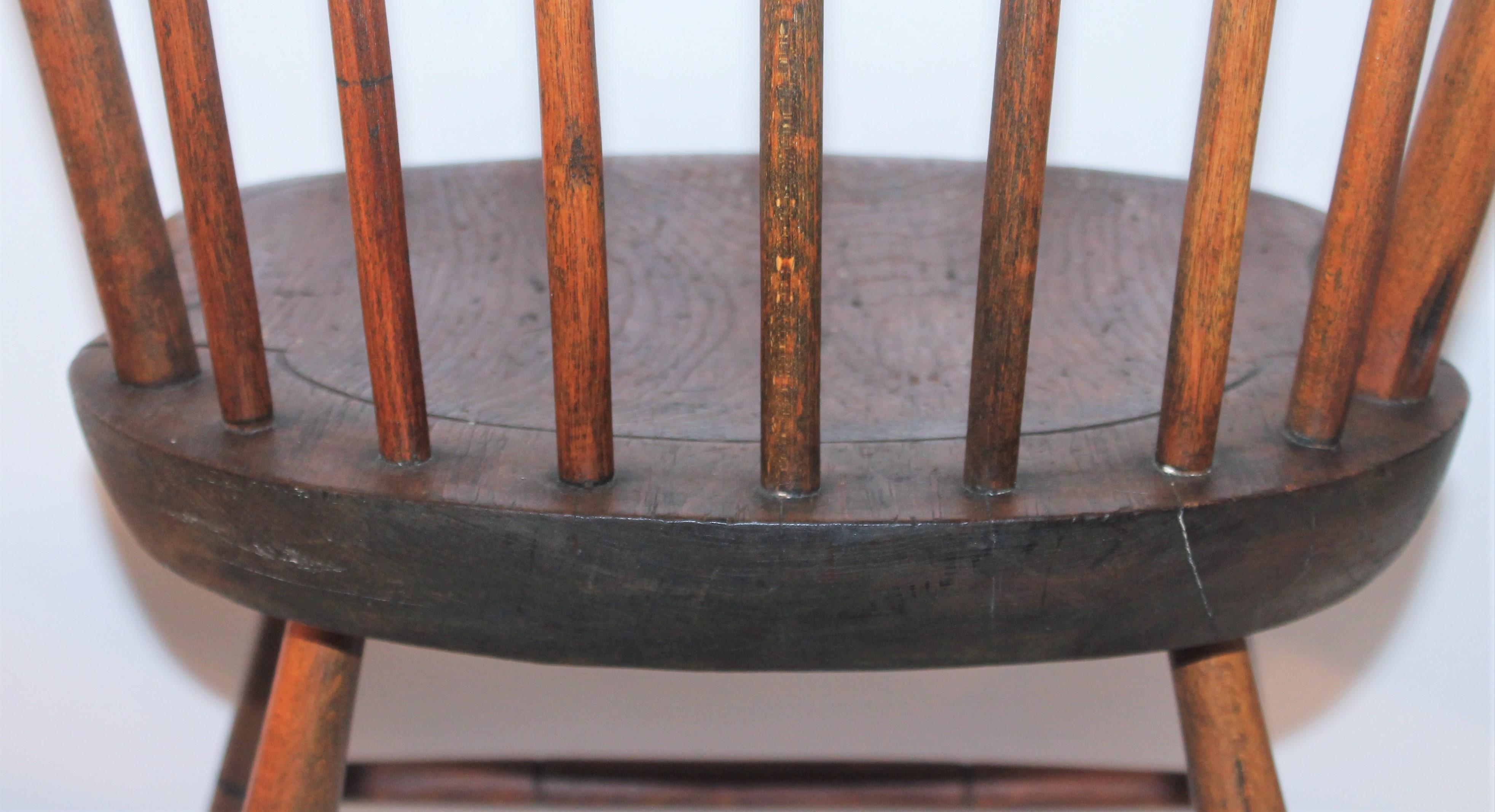 Wood 18th Century Bow Back Signed S, KILBURN Windsor Chair