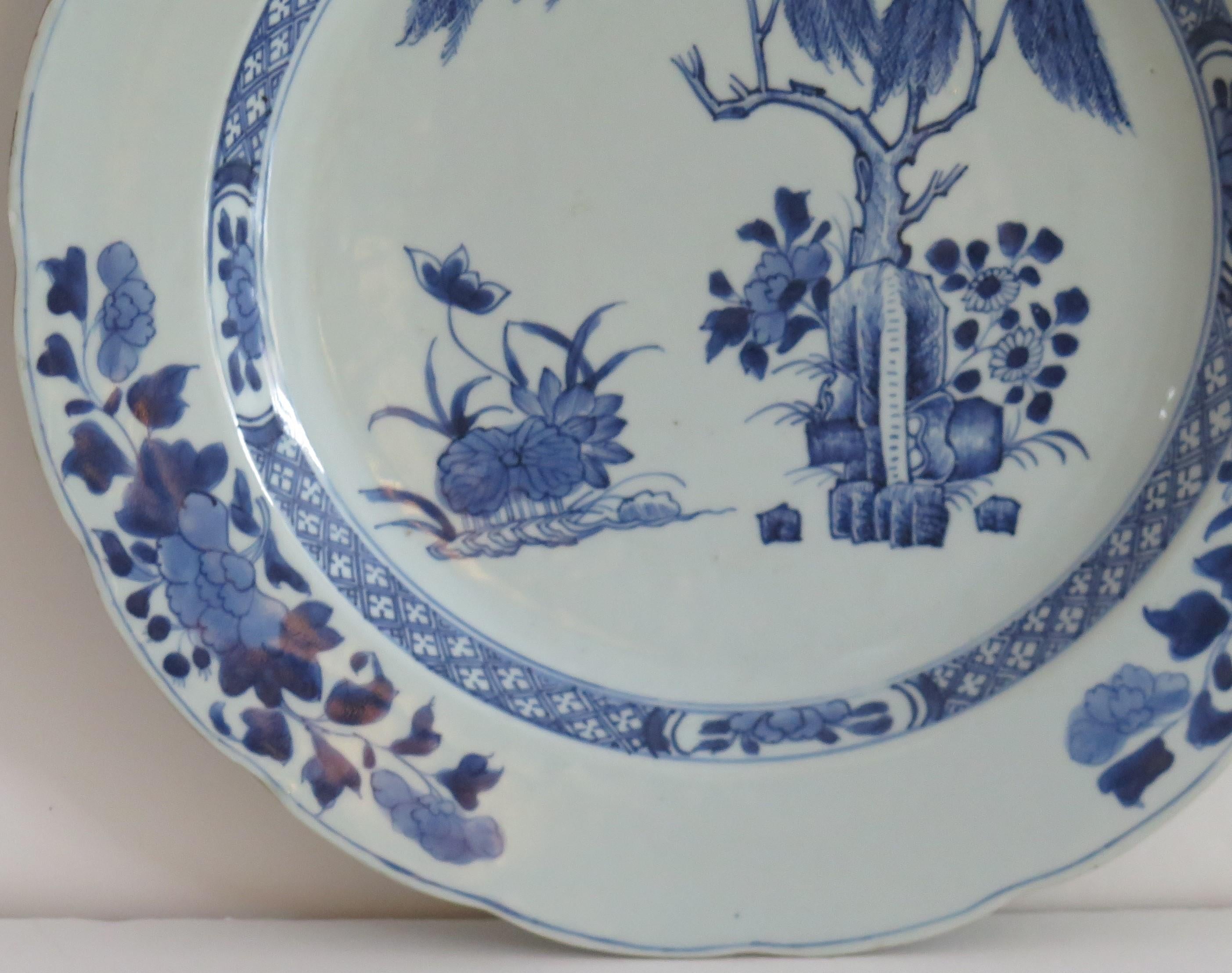 Porcelain Qing Qianlong Chinese Charger or Large Plate Blue & White, circa 1770