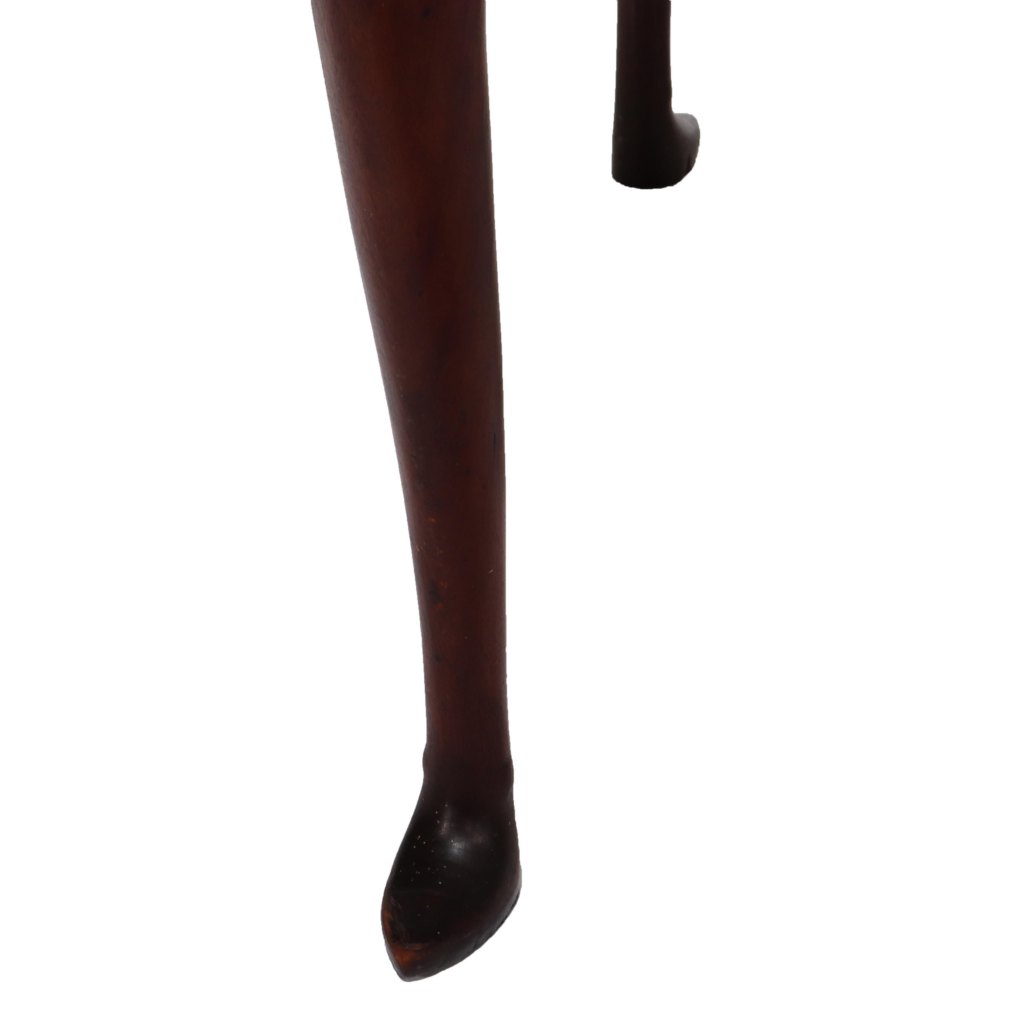18thC Chippendale Mahogany Drop Leaf Shoe Foot & Gate Leg Table For Sale 8