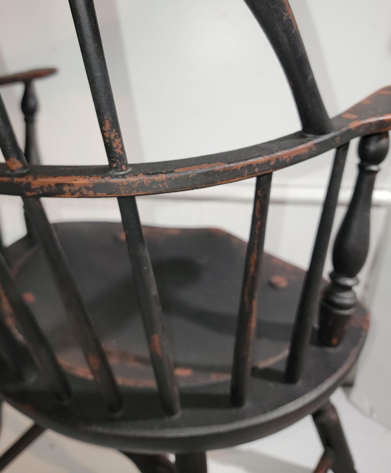 18thc Comb Back New England Windsor Reproduction Chair For Sale 2