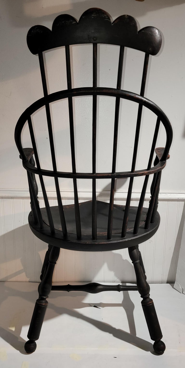 20th Century 18thc Comb Back New England Windsor Reproduction Chair For Sale