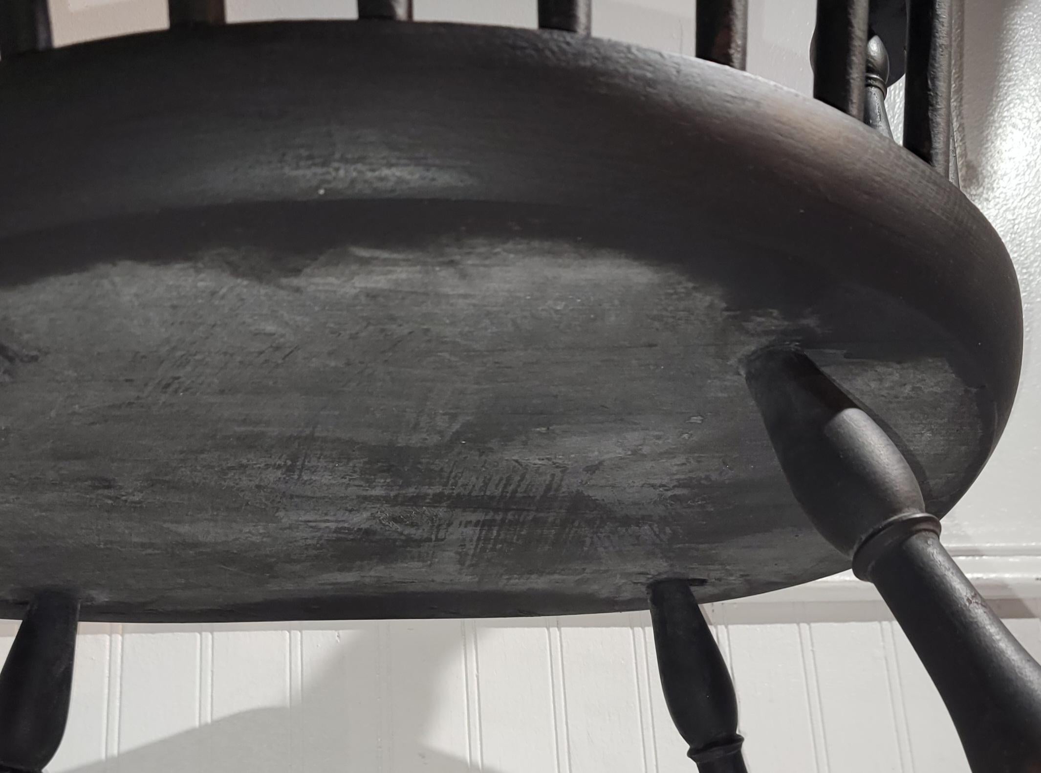 18. Jahrhundert Kamm zurück New England Windsor Reproduktion Stuhl im Angebot 1
