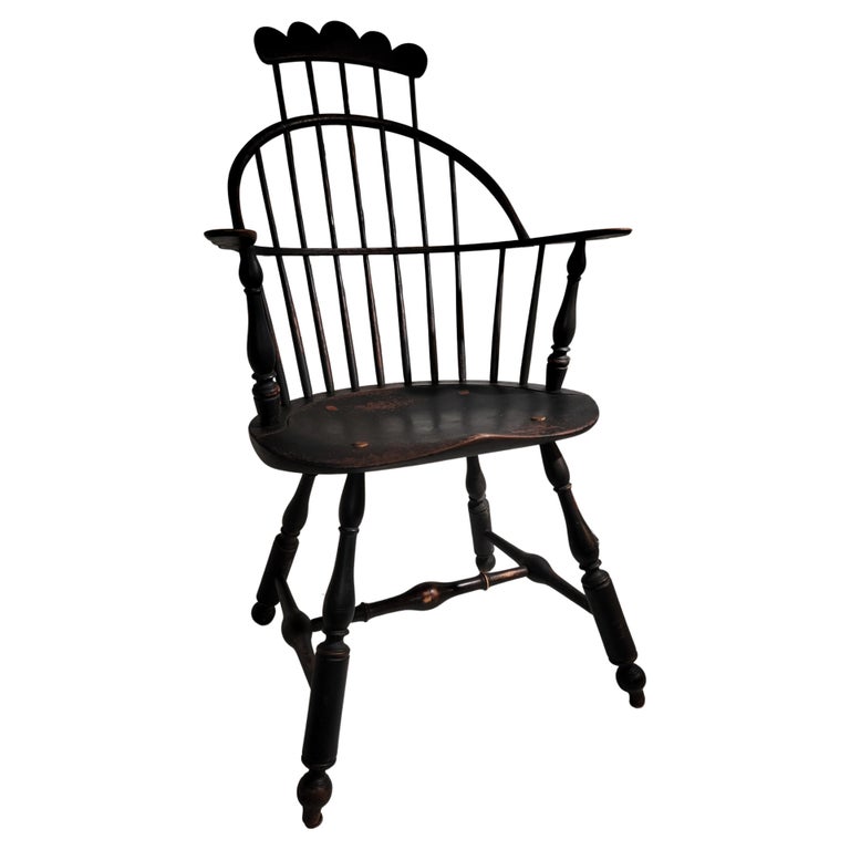 18thc Comb Back New England Windsor Reproduction Chair For Sale