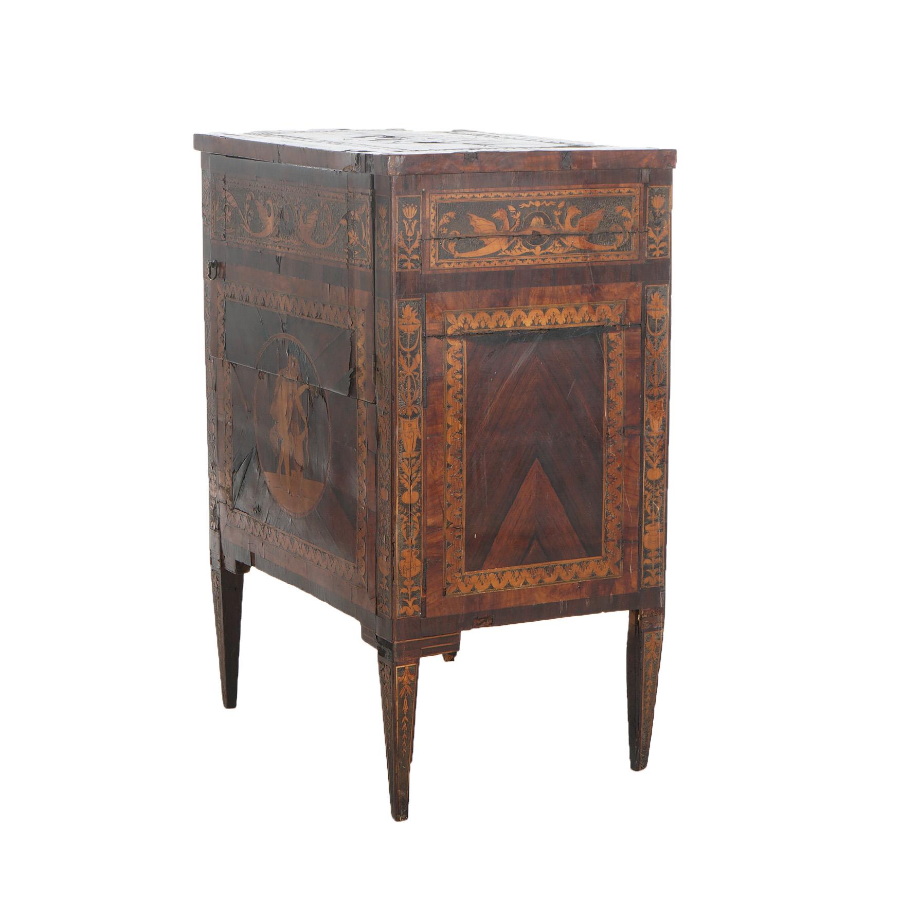 18thC Commode by Giovanni Battista Maggiolini with Classical Scenic Inlay c1770 For Sale 4