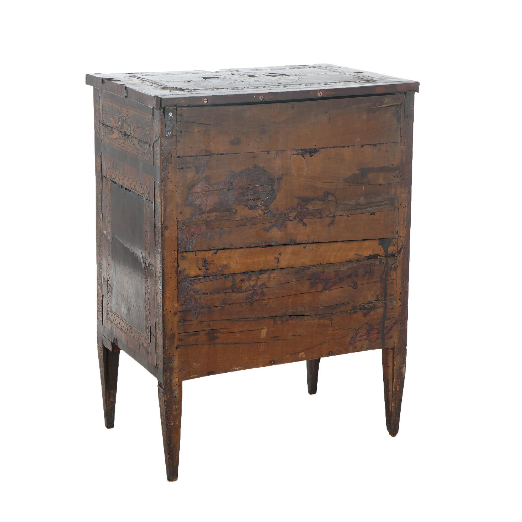 18thC Commode by Giovanni Battista Maggiolini with Classical Scenic Inlay c1770 For Sale 5