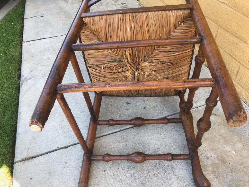 Country 18th Century Corner Chair from New England with Original Woven Seat