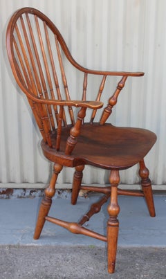 18th C Dimes Extended Arm Sack Back Windsor Chair