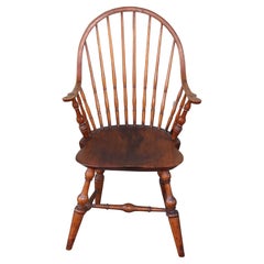 18th C Dimes Extended Arm Sack Back Windsor Chair