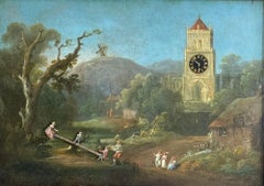 18thC English Automaton Picture Clock