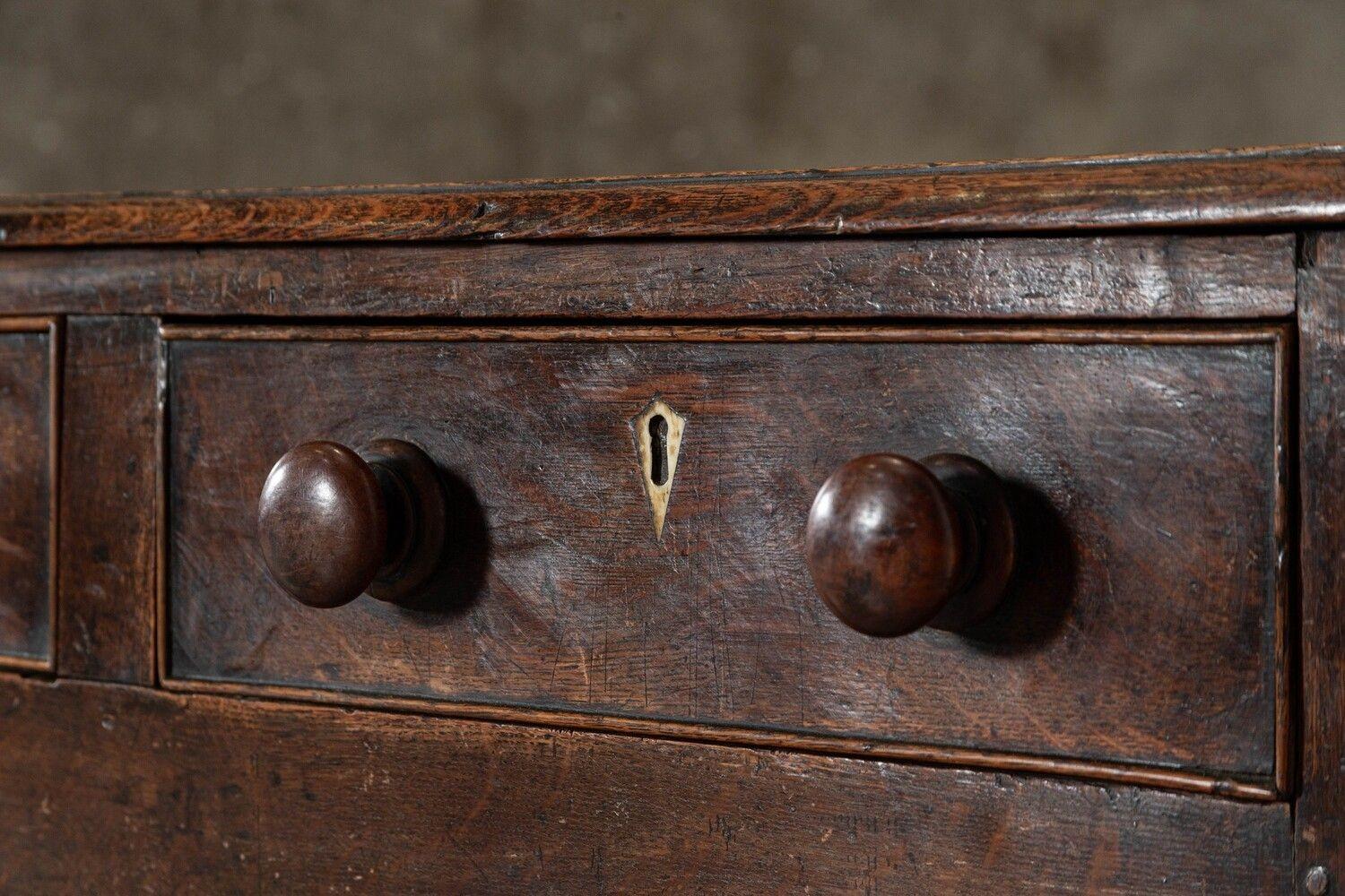 18thC English George II Oak Potboard Dresser For Sale 9