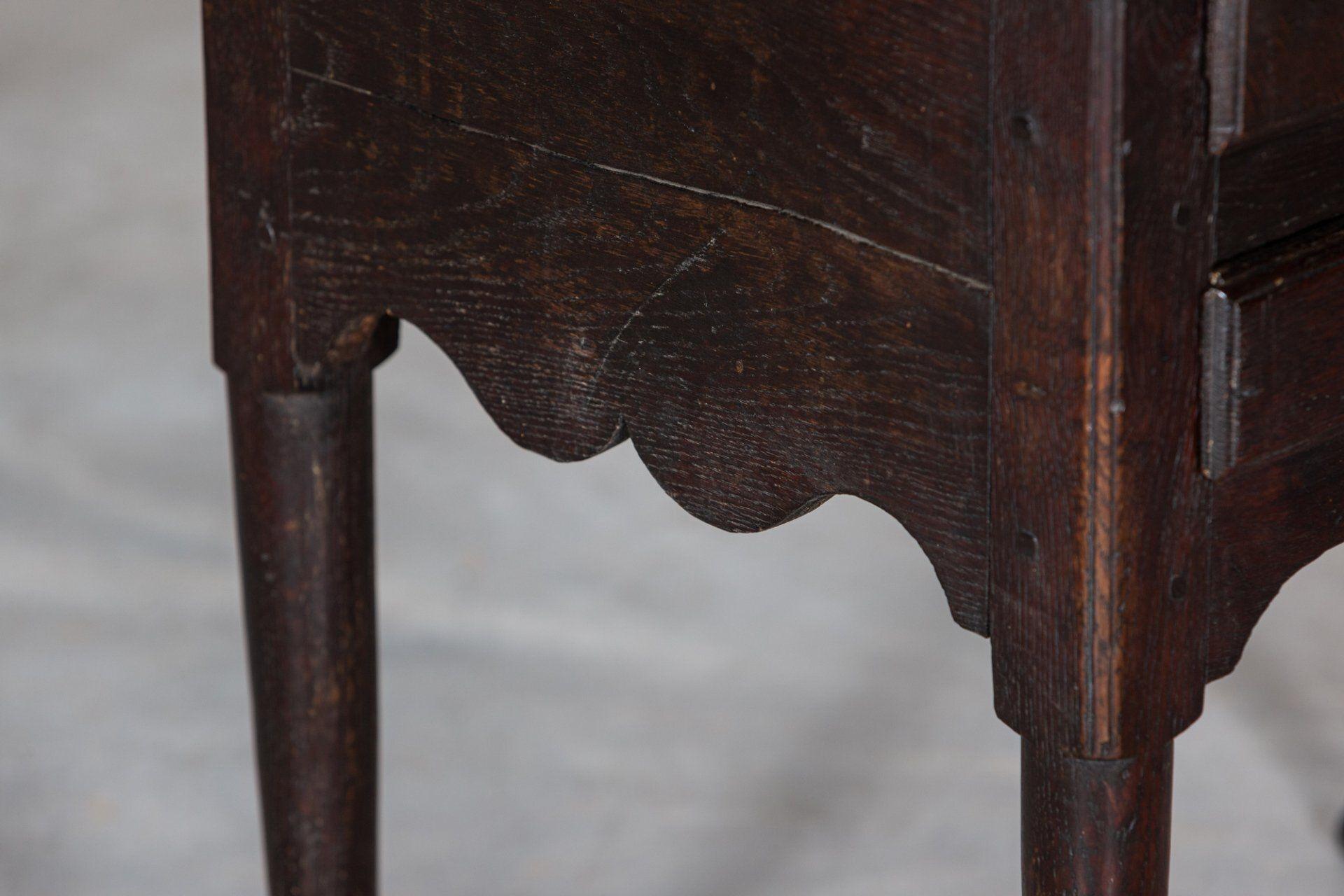 18th C English George III Oak Low Boy Side Table 7