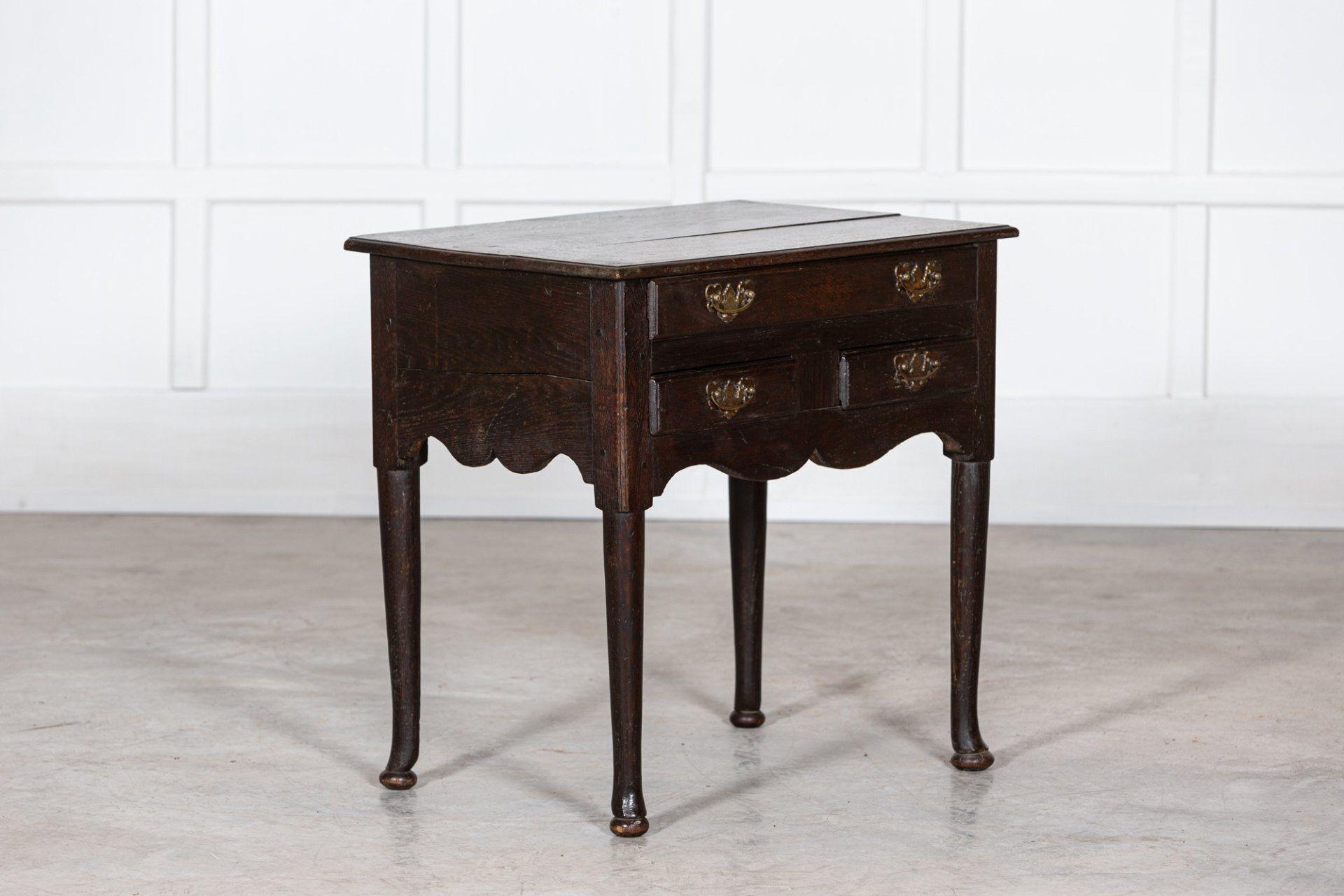 18th C English George III Oak Low Boy Side Table 2