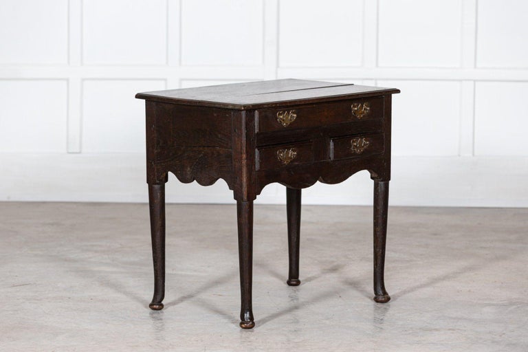 18th C English George III Oak Low Boy Side Table For Sale 2