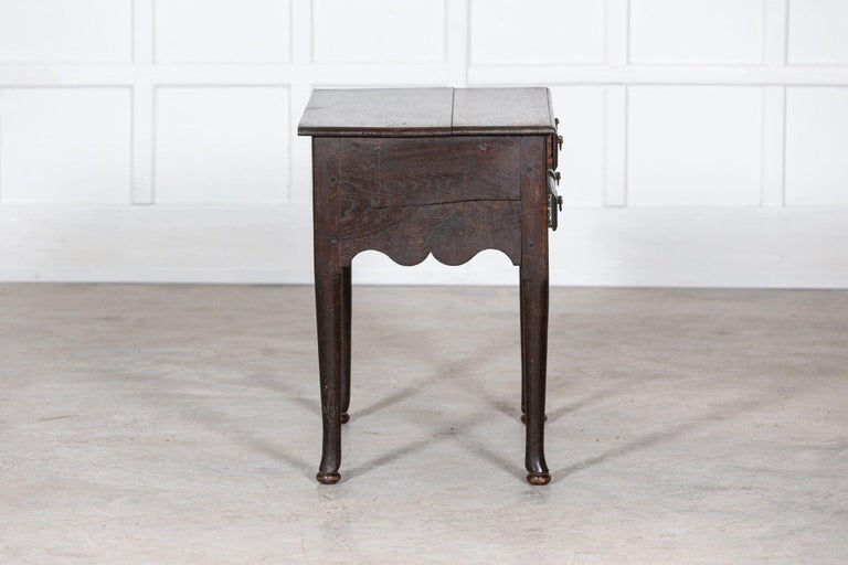 18th C English George III Oak Low Boy Side Table For Sale 4