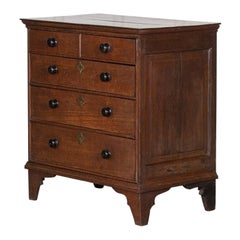 18thC English Georgian Oak Chest of Drawers