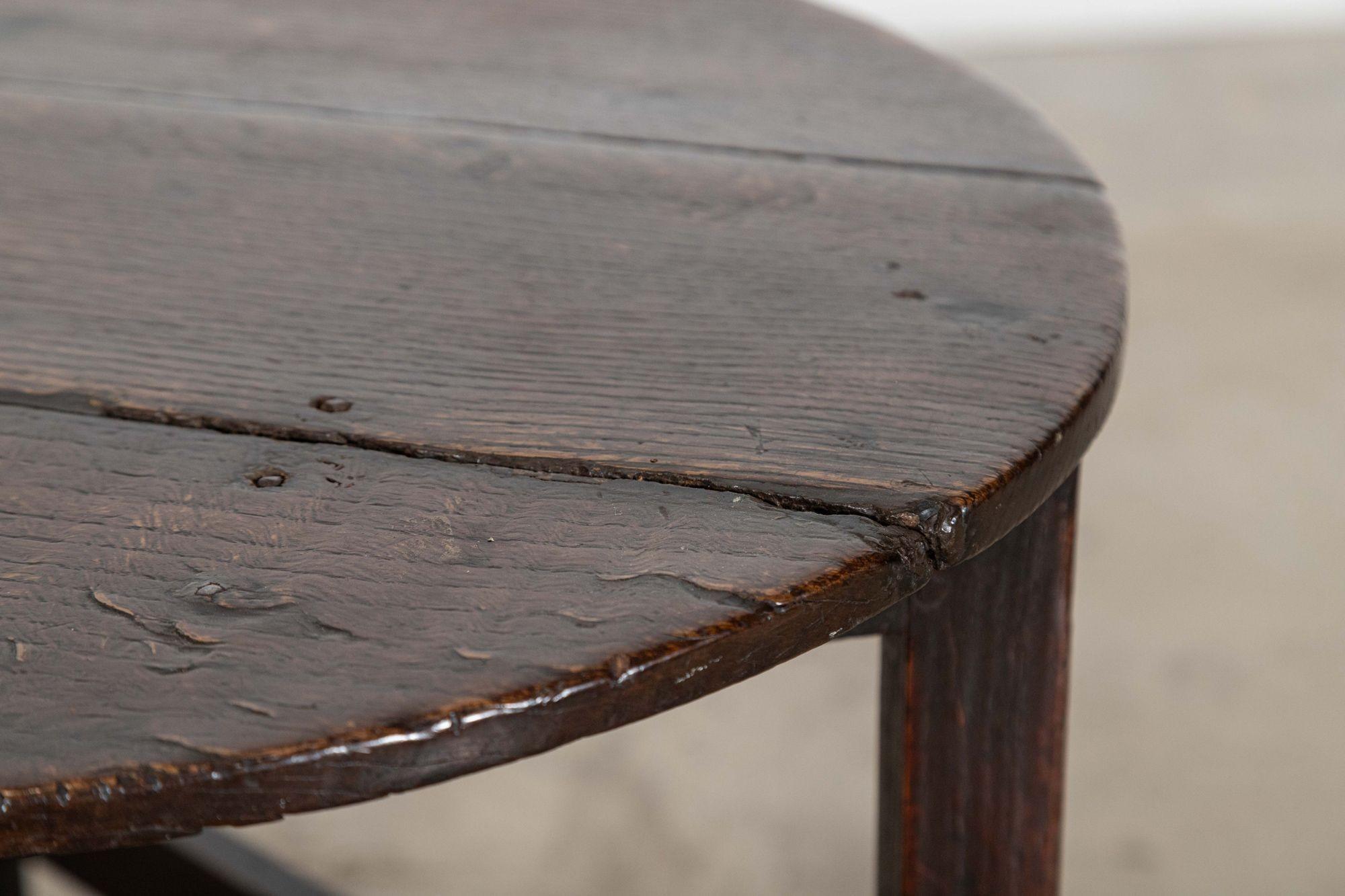 18thC English Oak Cricket Table For Sale 9