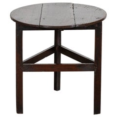 18thC English Oak Cricket Table