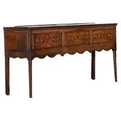 18thC English Oak Dresser Base