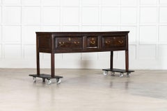 18thC English Oak Vernacular Dresser Base