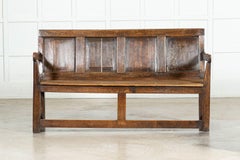 18thC English Oak Vernacular Settle
